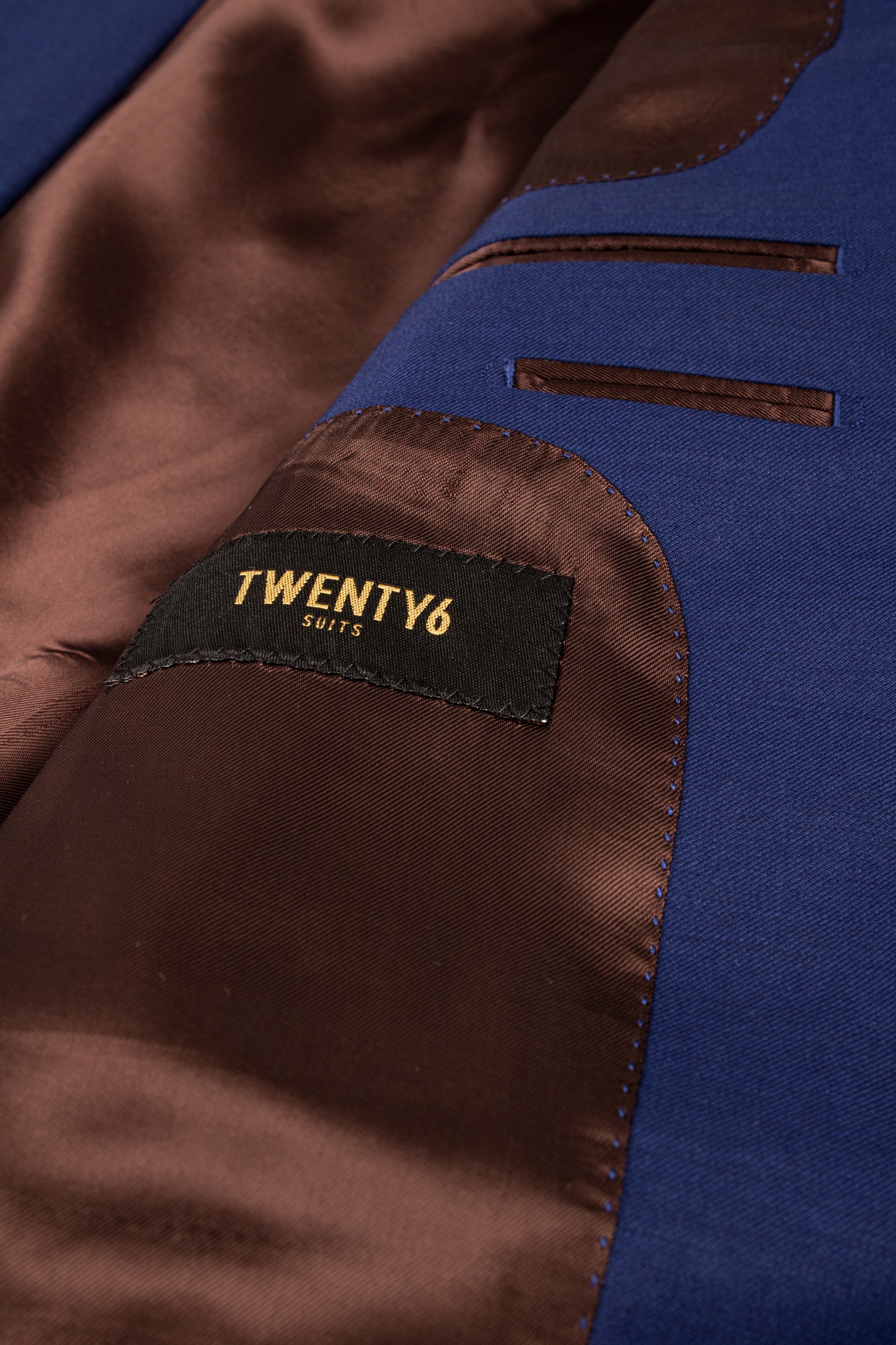 Mid blue Super 130's virgin wool Edison suit