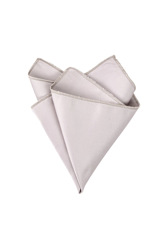 Light grey pocket square