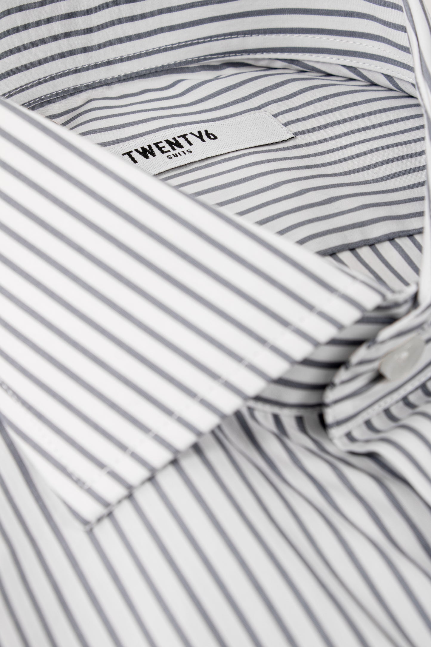 Light grey striped slim fit shirt