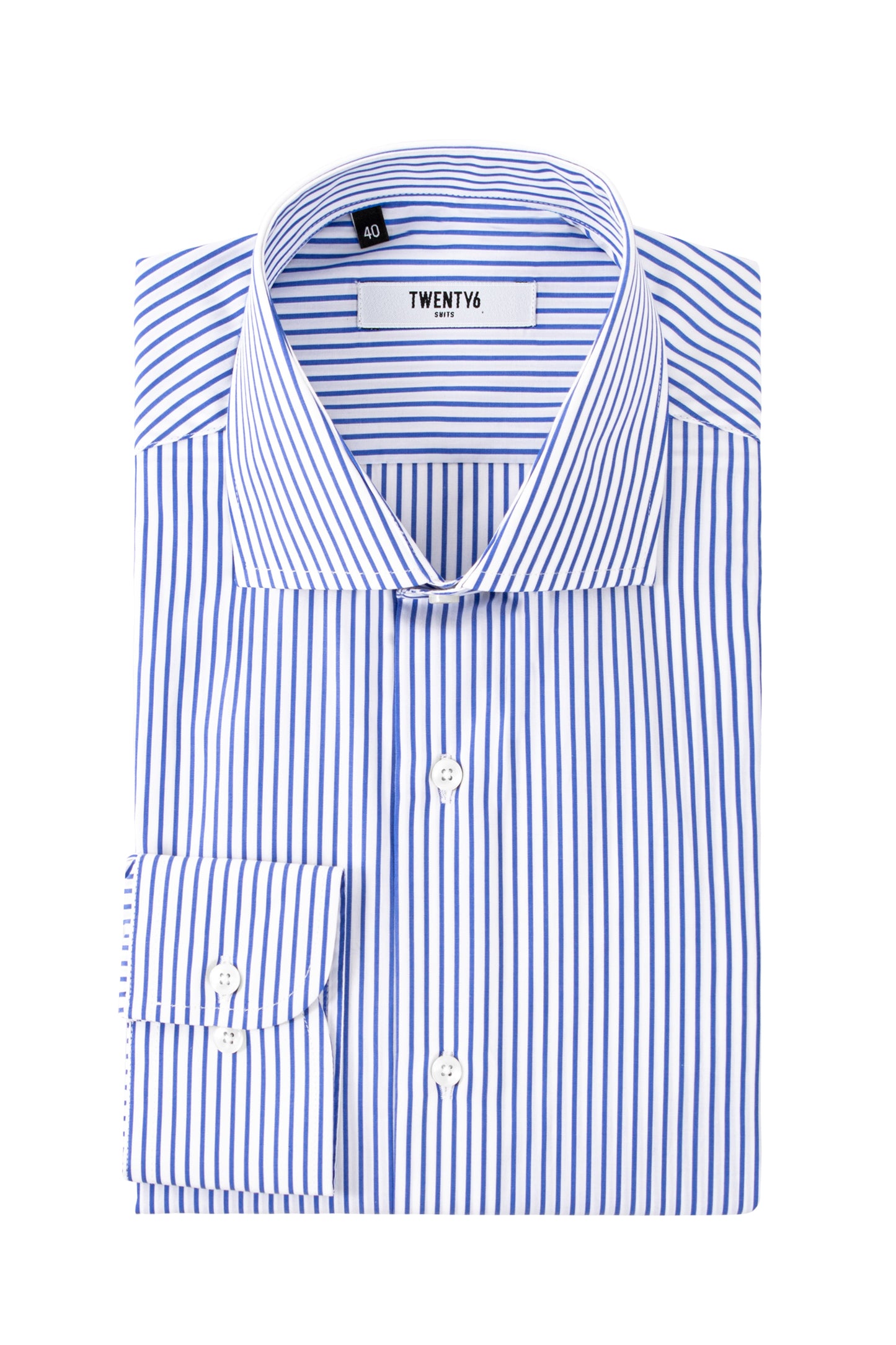 Light blue striped slim fit shirt