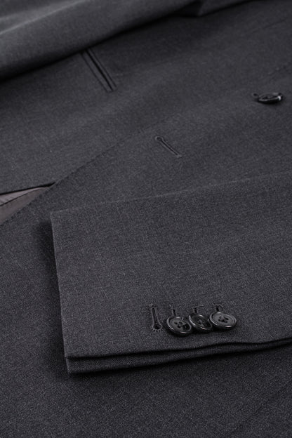 Dark grey Super 130's virgin wool Edison suit