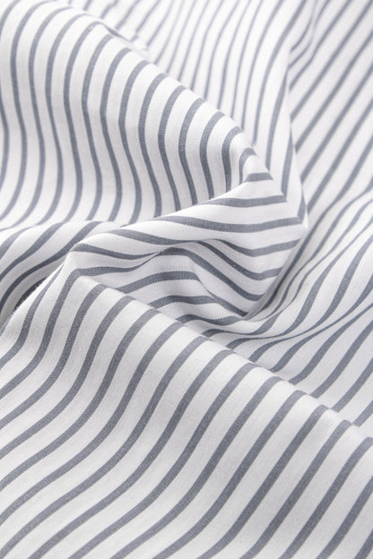 Light grey striped slim fit shirt
