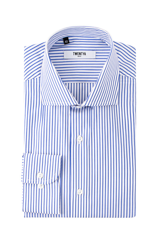 Light blue striped slim fit shirt