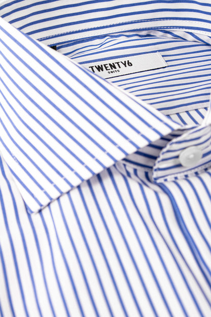 Light blue striped slim fit shirt
