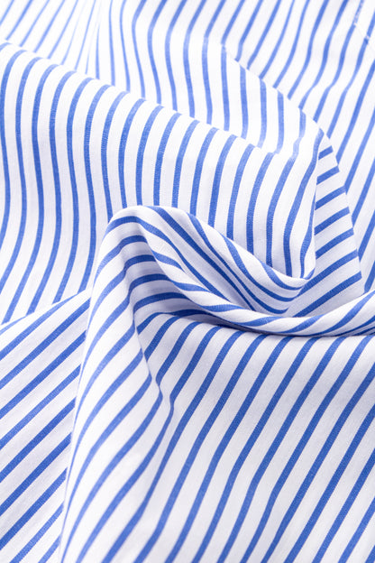 Light blue striped slim fit shirt