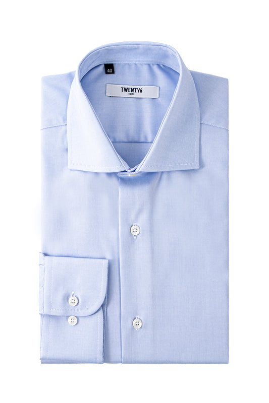 Light blue travel slim fit shirt