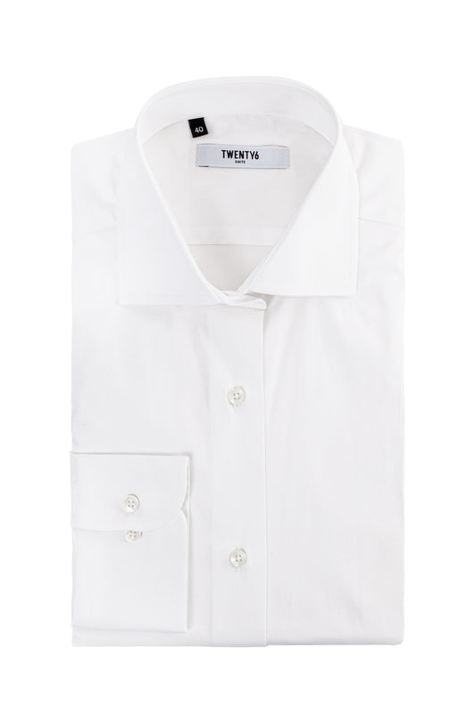 White stretch slim fit shirt